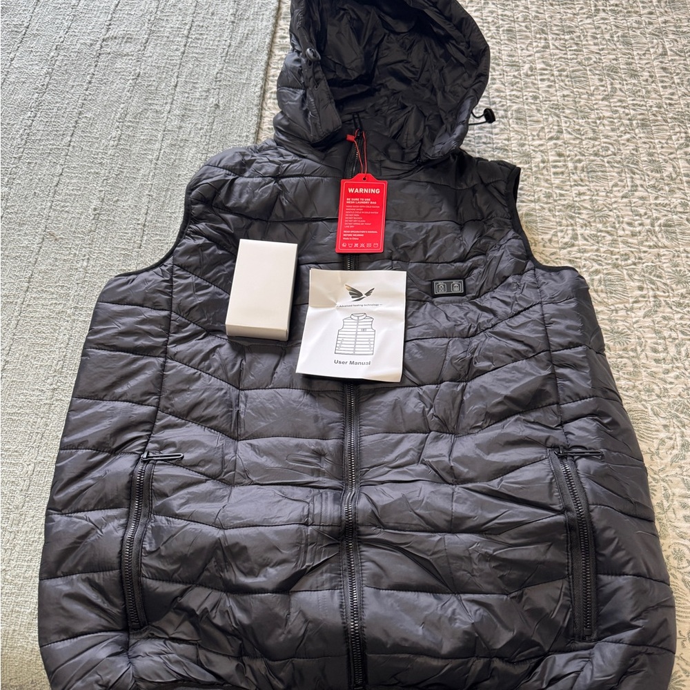 Black Heated Puffer Vest